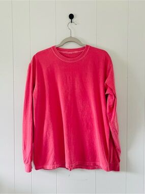 Vibrant Hot Pink Long Sleeve Tee